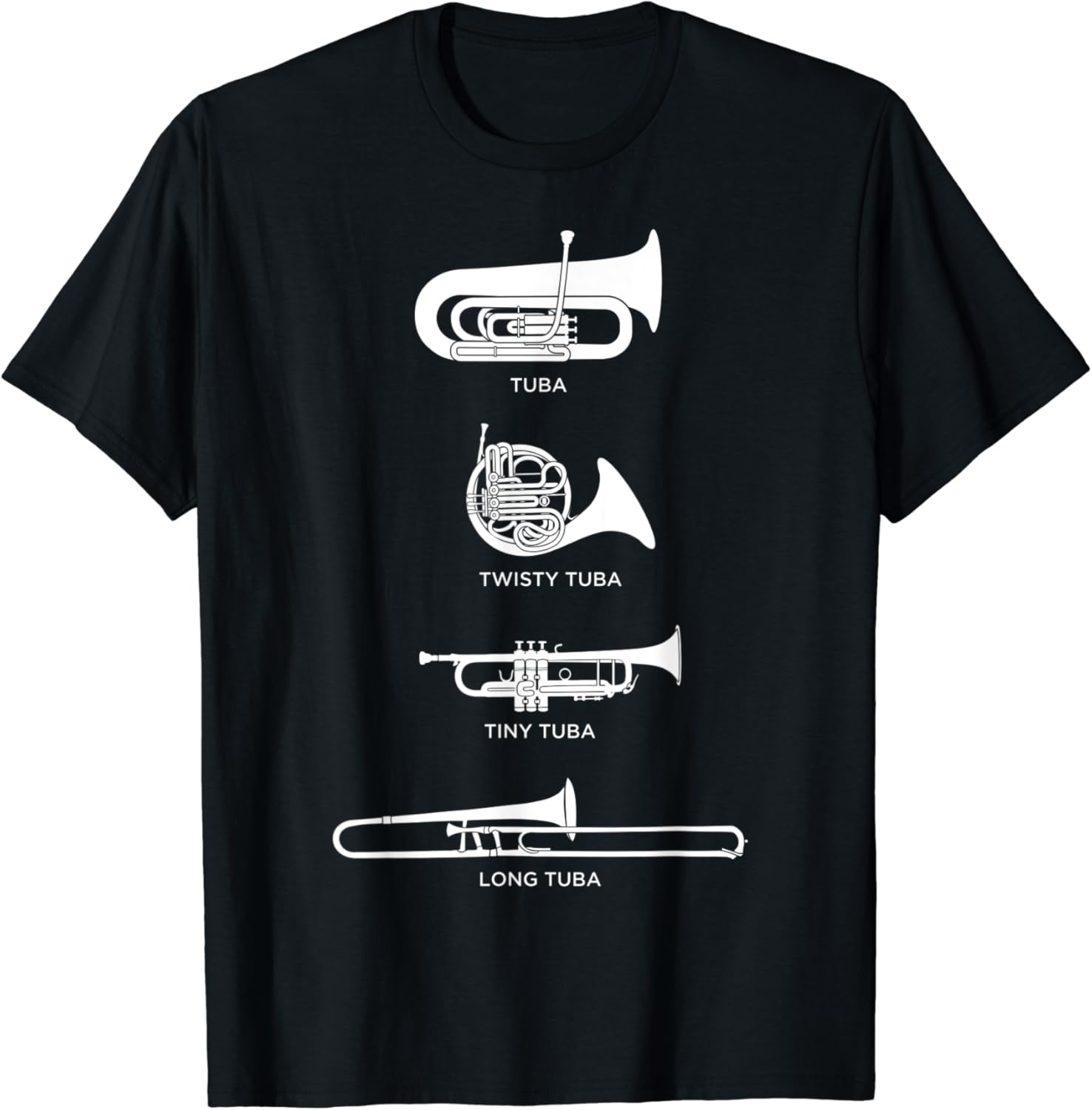Funny Types Of Tuba TShirt Clothing